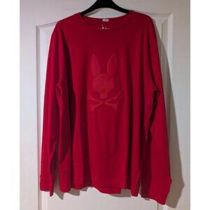 NEW! Psycho Bunny | Sacramento Long Sleeve Tee In Brilliant Red